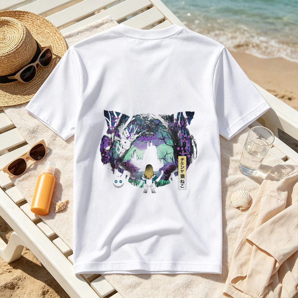 Alice in Wonderland: Cheshire Cat and Alice - Tee