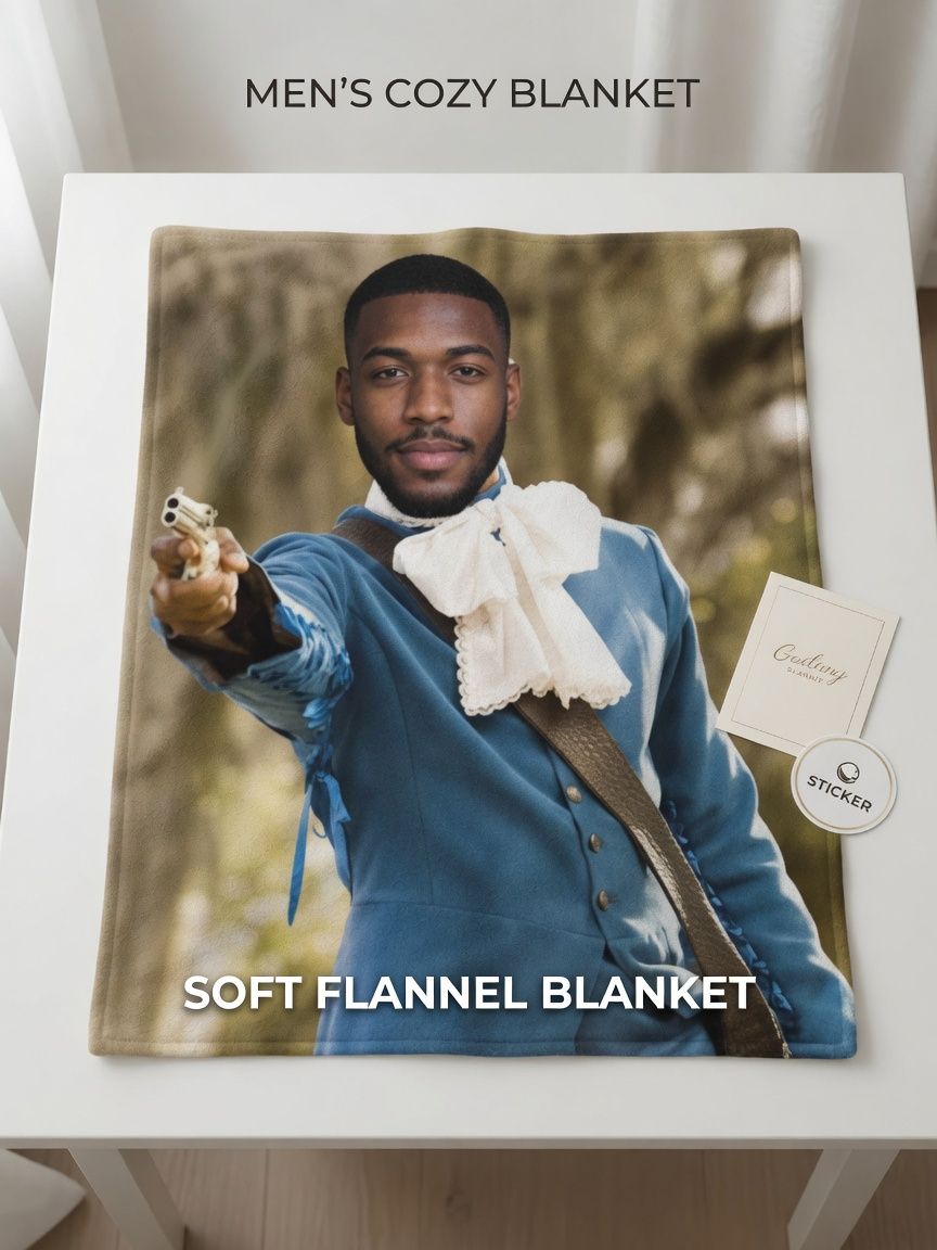 Custom Photo Face Flannel Throw Blanket Personalized Portrait Plush Fleece Cover Ideal Cozy Keepsake Gift