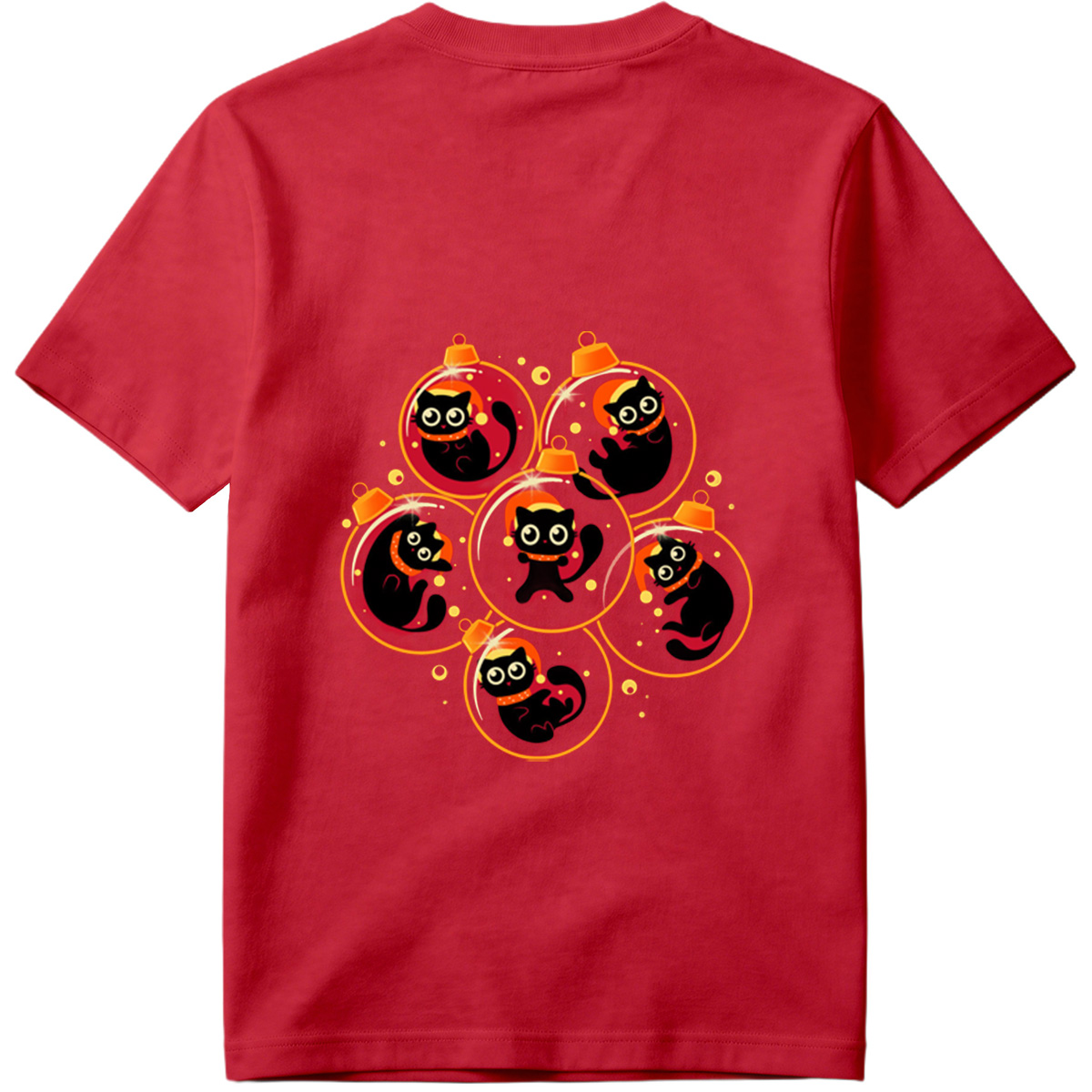Black Cat Christmas Ornaments - Tee