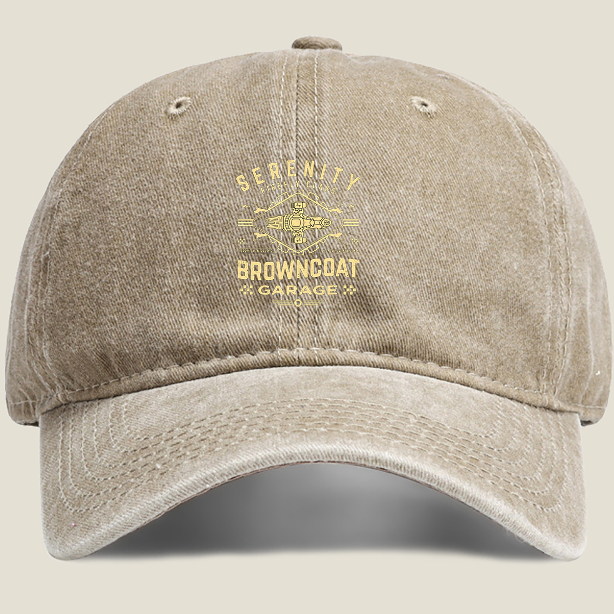 Serenity Firefly Class Browncoat Garage - Washed Denim - Baseball Cap