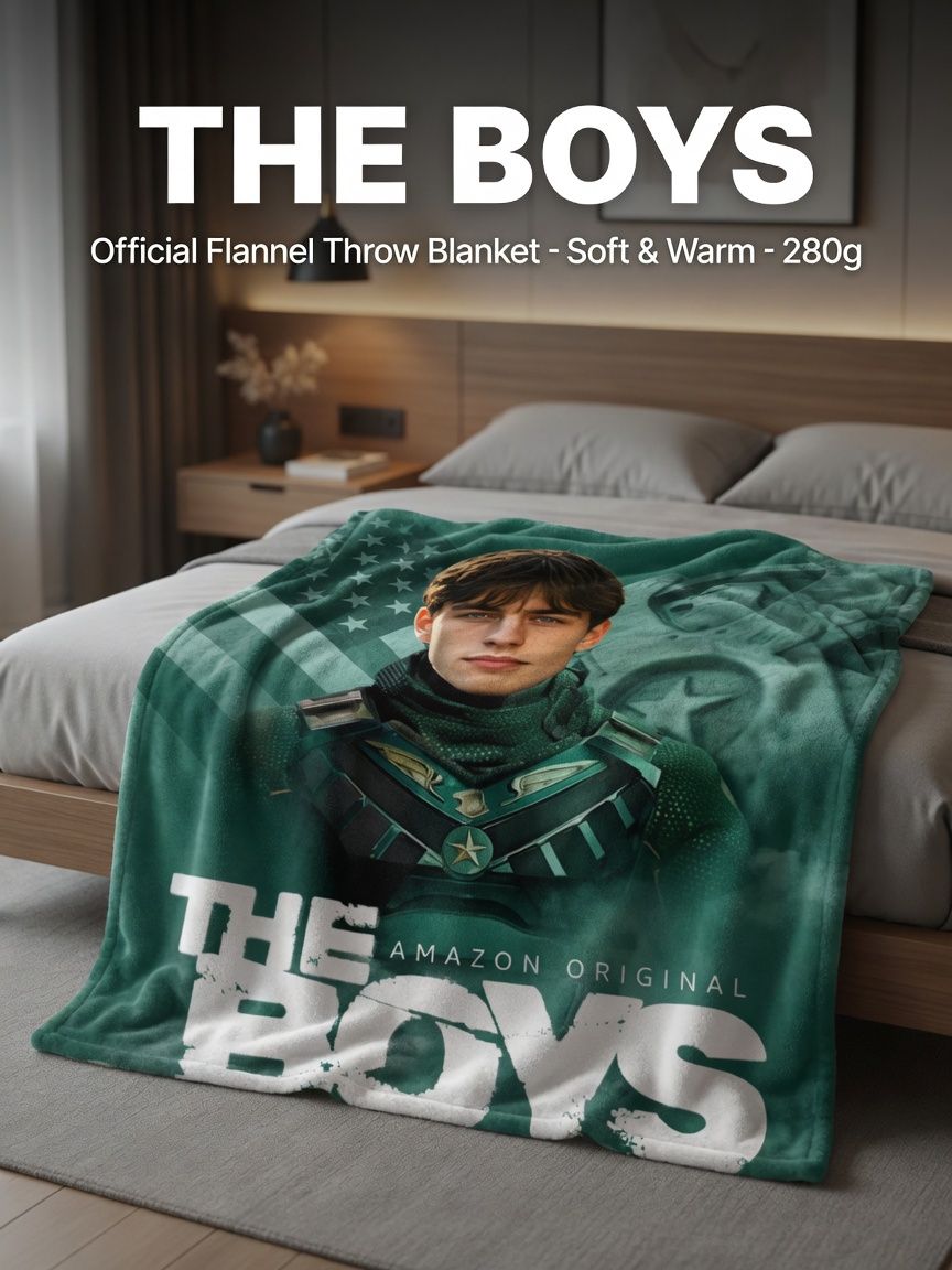 Custom Photo Portrait Flannel Blanket, Personalized Superhero Themed Cozy Warm Plush Throw, Ideal Unique Gift for Fans