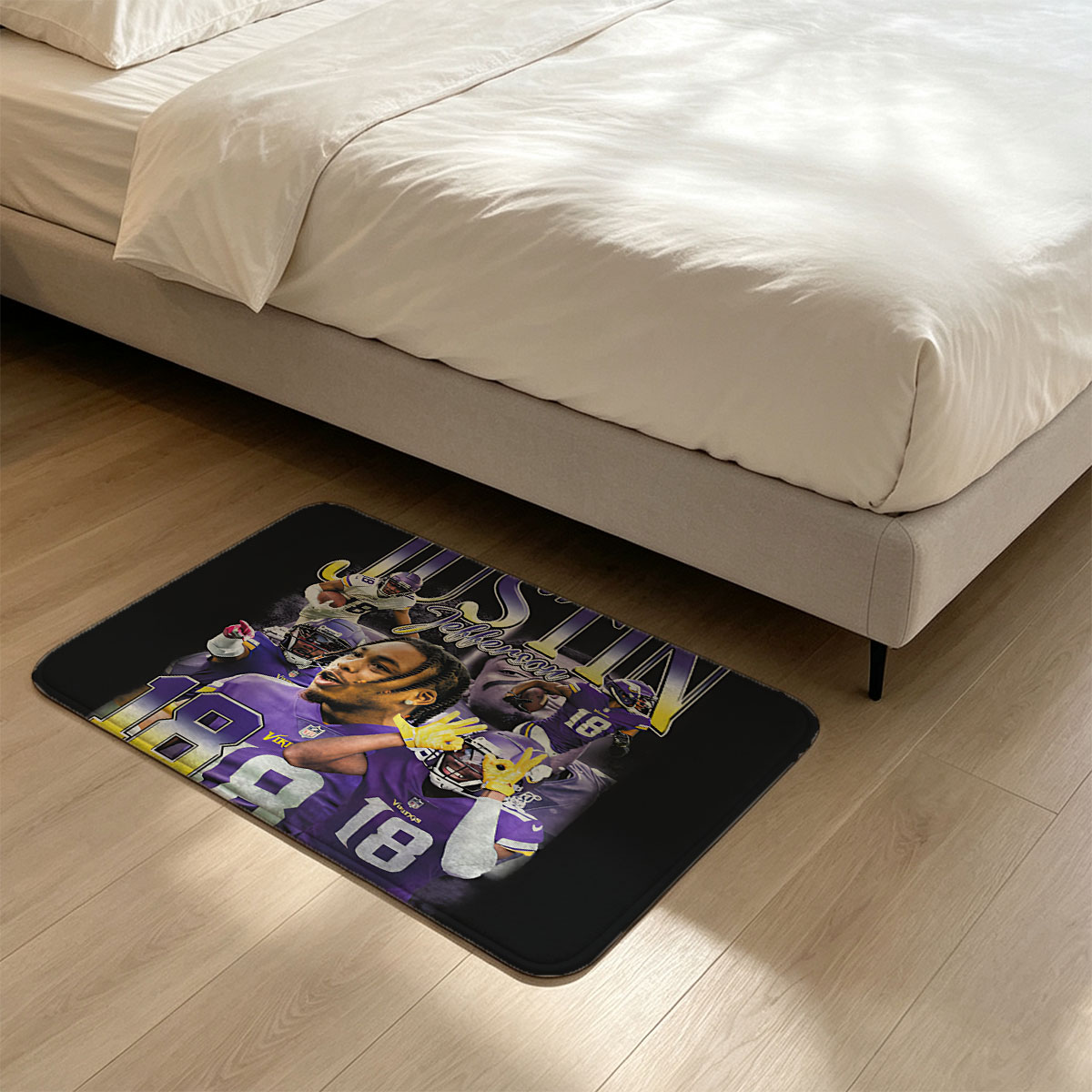 Justin Jefferson Minnesota Vikings NFL Football Player #18 - Flannel floor mat