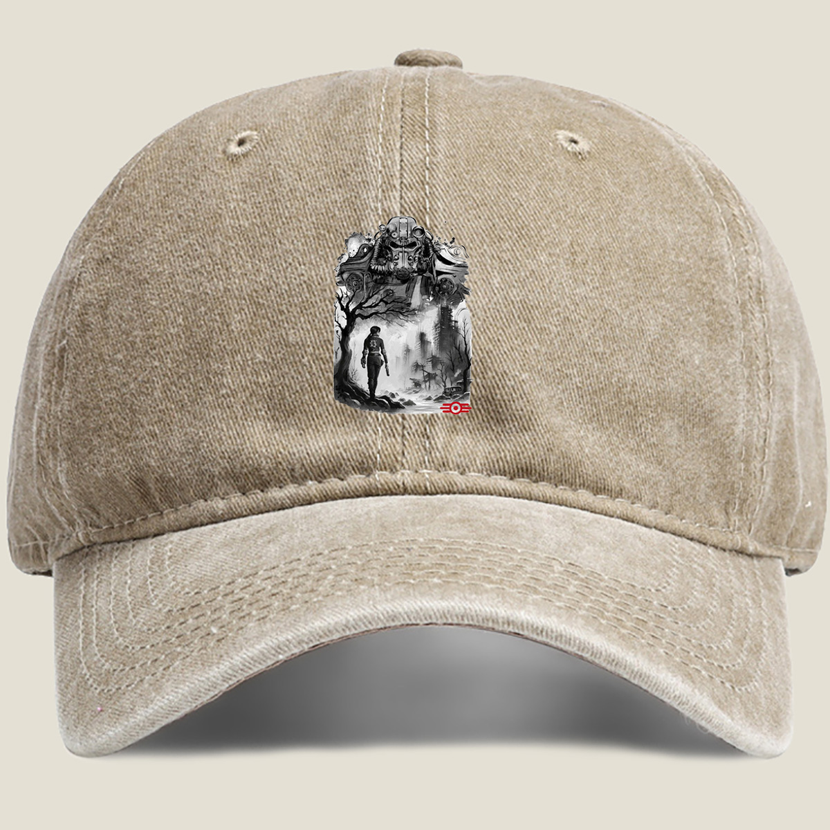 Fallout: Vault Dweller and Power Armor - Washed Denim - Baseball Cap