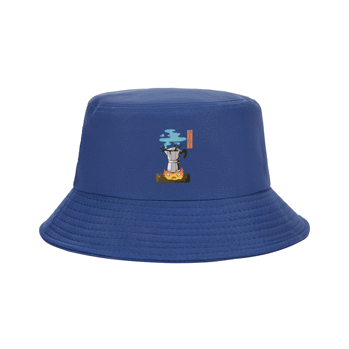 Coffee Pot and Flame Character - Fisherman's Hat