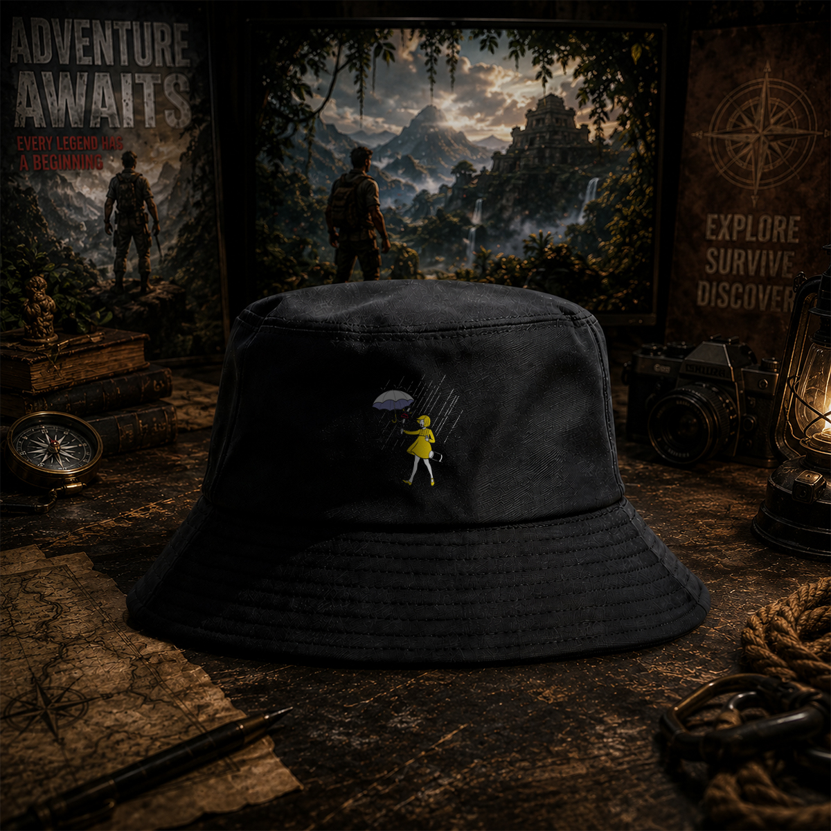 Mary Poppins in the Rain - Fisherman's Hat