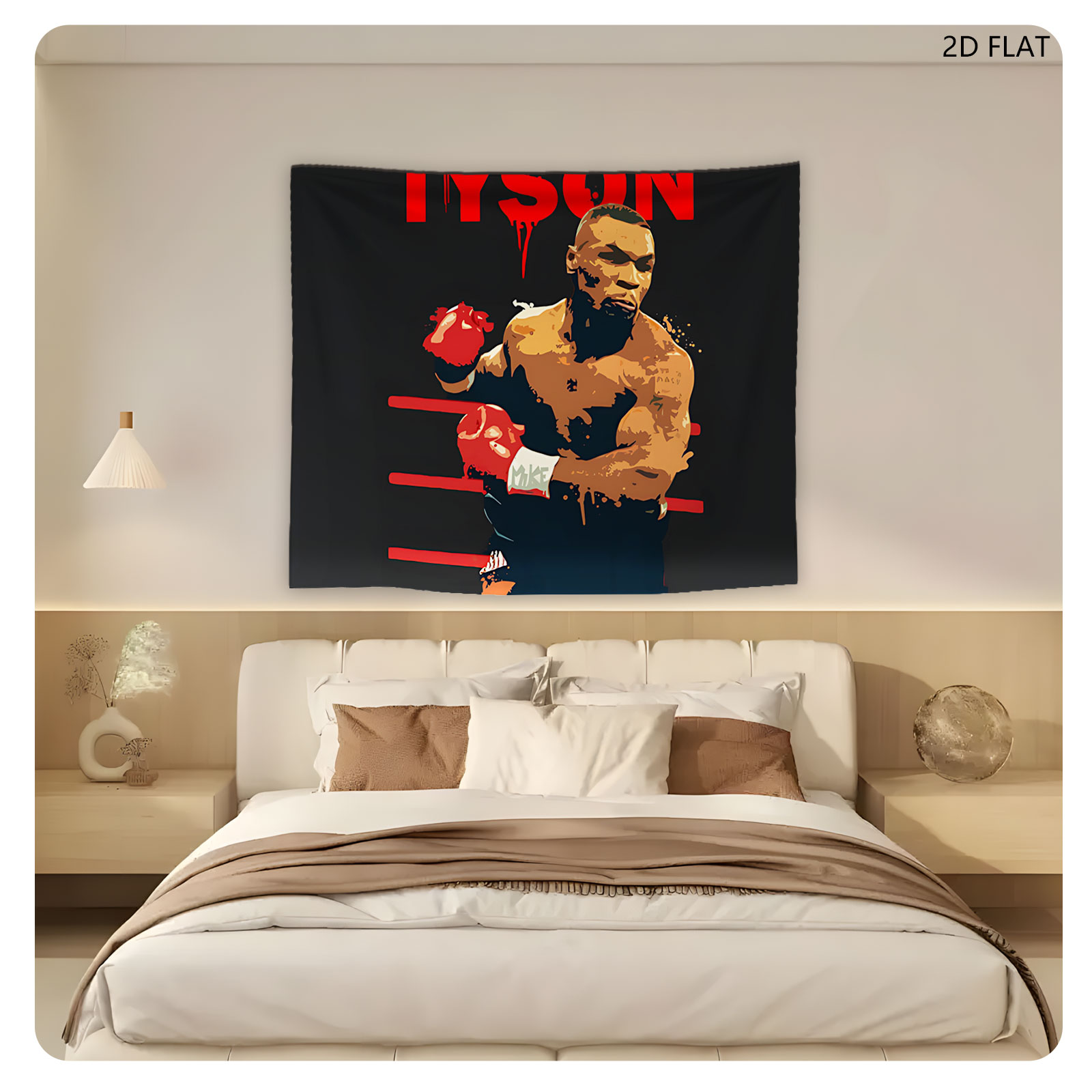 Mike Tyson Boxing Legend in the Ring - Tapestry