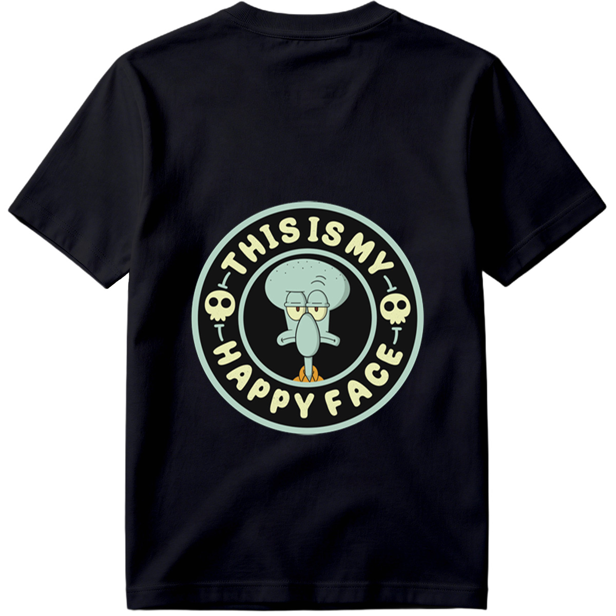 Squidward This Is My Happy Face - Tee