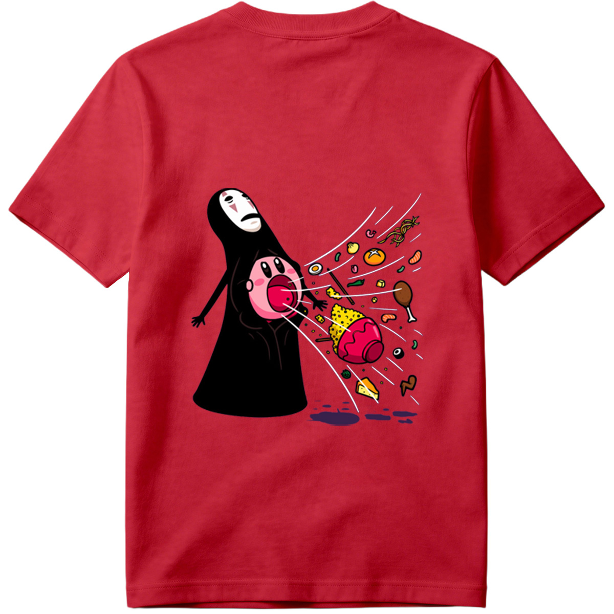 No-Face and Kirby: Food Explosion - Tee