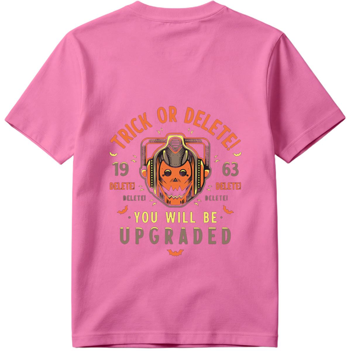 Trick or Delete: Cyberpunk Pumpkin with Helmet - Tee