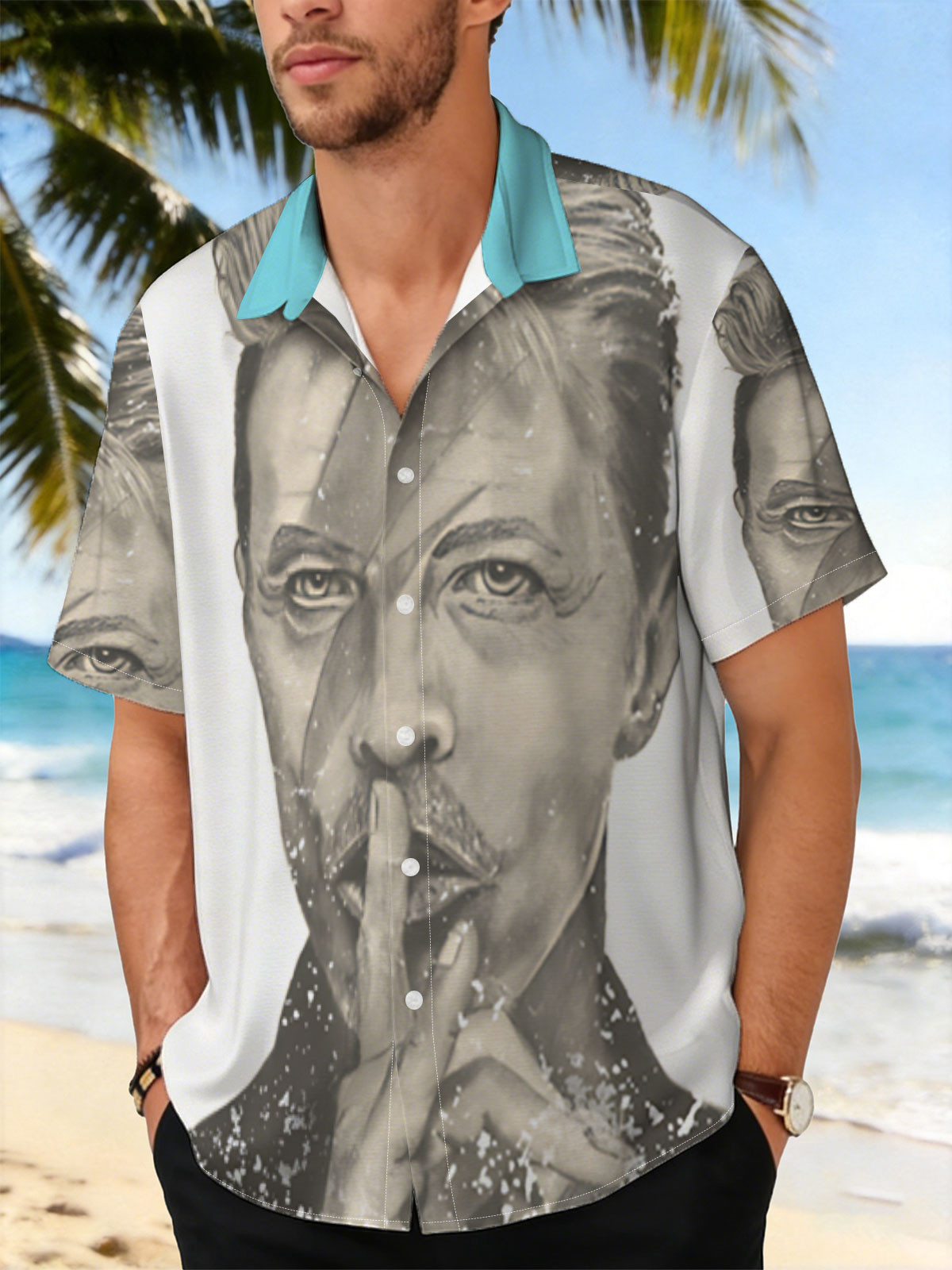 David Bowie - Ziggy Stardust Portrait with Shattered Effect -  Shirt
