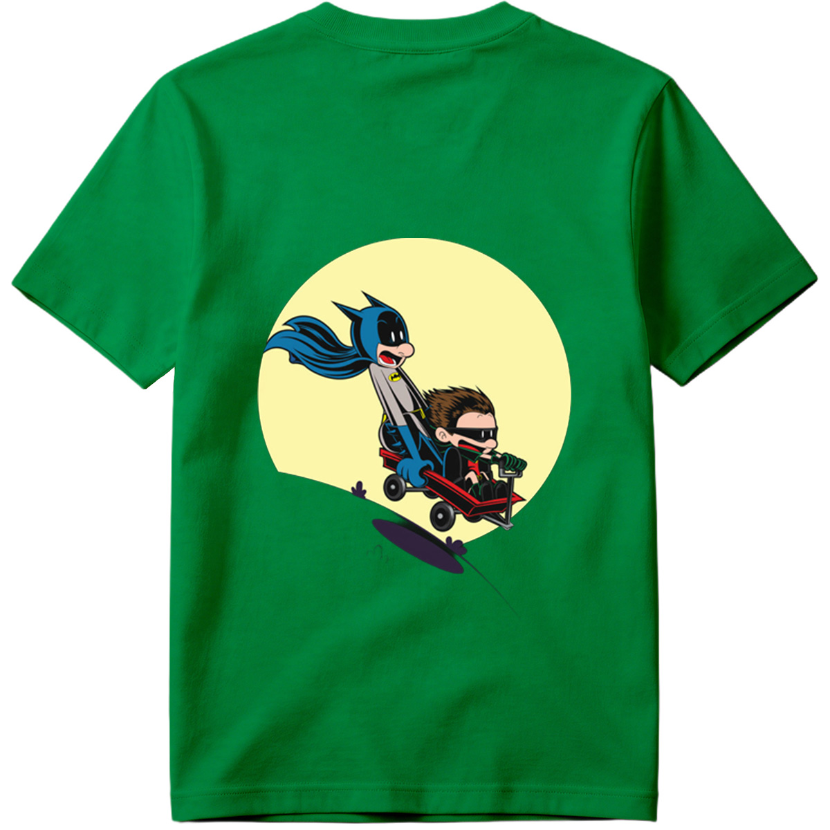 Batman and Robin in a Red Wagon - Tee