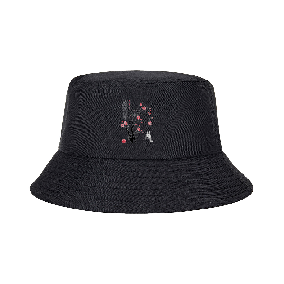 Totoro and Kodama under a Cherry Blossom Tree - Fisherman's Hat