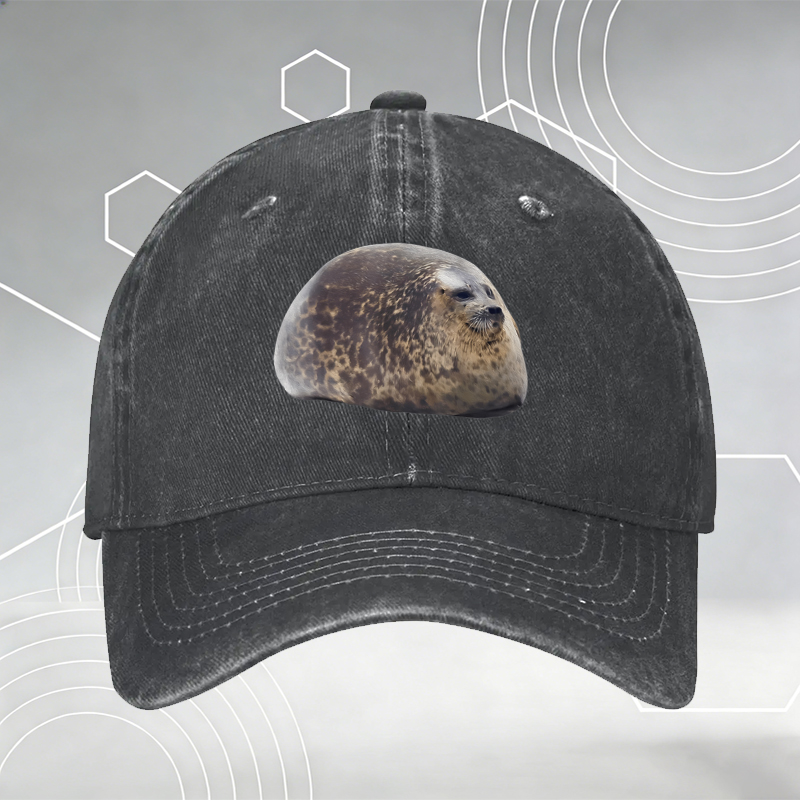 New Baseball Cap with Cute Snake Eating Noodles Print 
