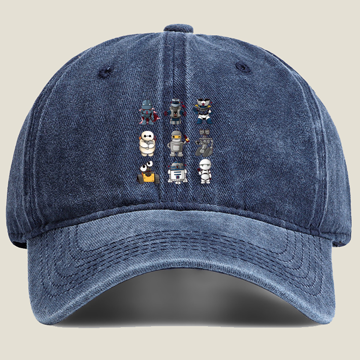 Robots and Mechs: A Collection of Iconic Characters - Washed Denim - Baseball Cap
