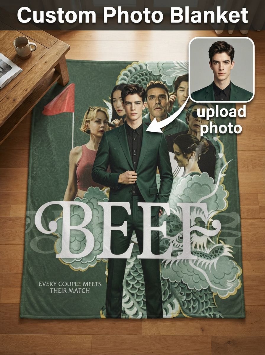 Custom Photo Face Flannel Fleece Throw Blanket Personalized Portrait Graphic Print Cozy Warm Keepsake Gift