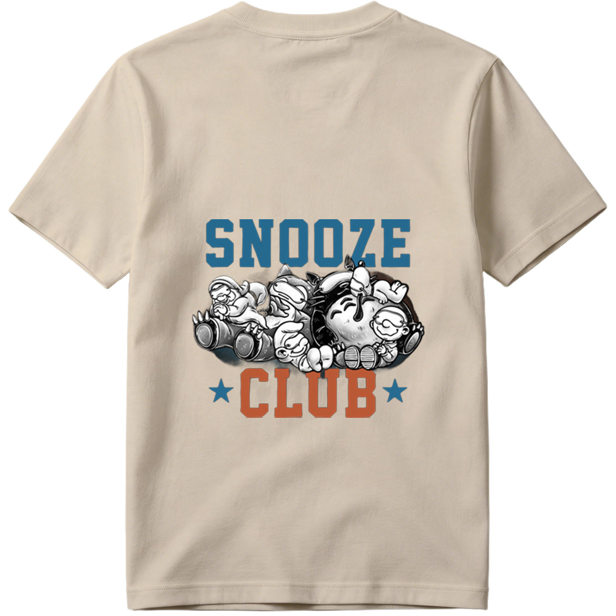 Snooze Club: Mickey, Minnie, Donald, Goofy, and Pluto Sleeping Together - Tee