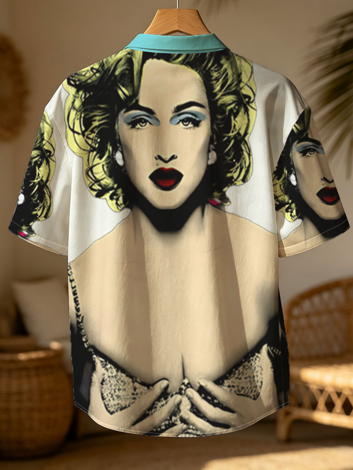 Marilyn Monroe in a Glamorous Pose with Bold Makeup and Iconic Hairstyle -  Shirt