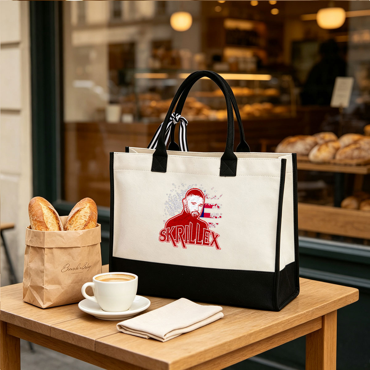 Skrillex: Electronic Music Producer and DJ - Canvas patchwork gift tote bag