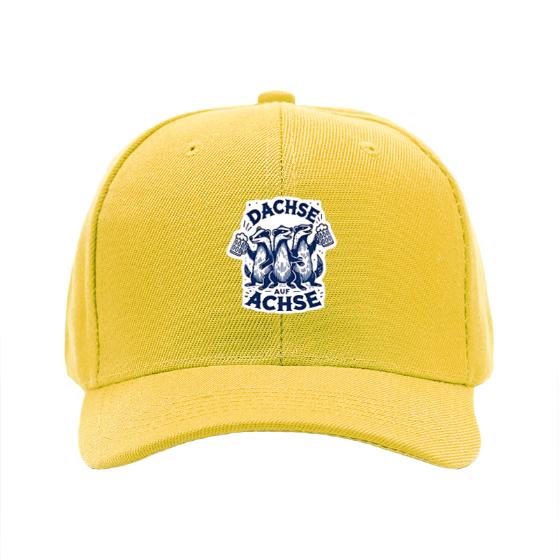 1pc New Baseball Cap with Dachse Auf Achse Otter Print Design Unisex Adjustable Hat for Outdoor Activities and Casual Wear Suitable for Adults and Teenagers
