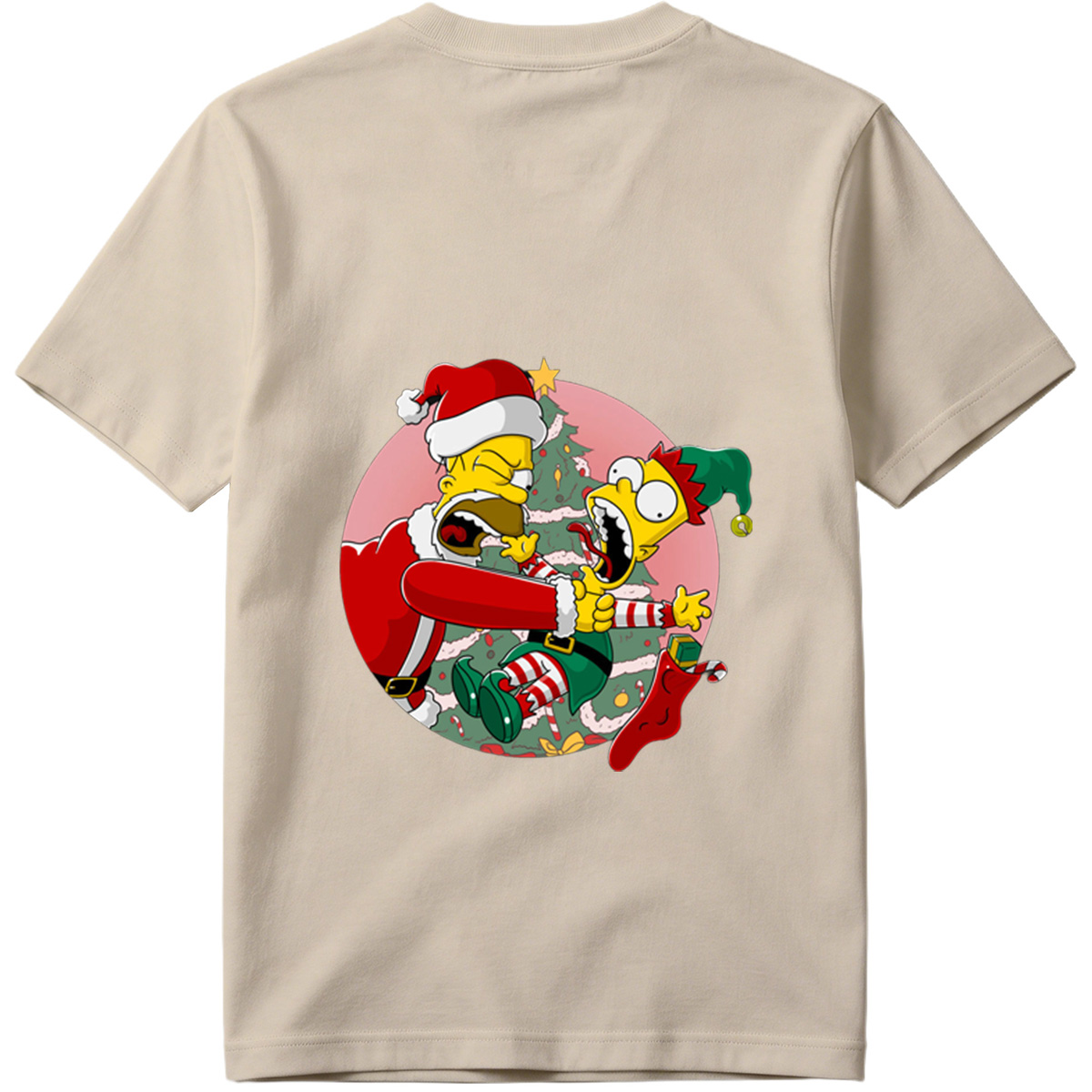 Simpsons Christmas Chaos: Homer and Bart in Holiday Hijinks - Tee