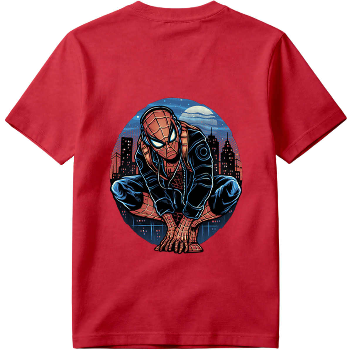 Spider-Man in Urban Night Scene - Tee