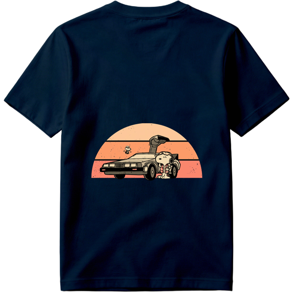 Snoopy and Woodstock in a DeLorean - Tee