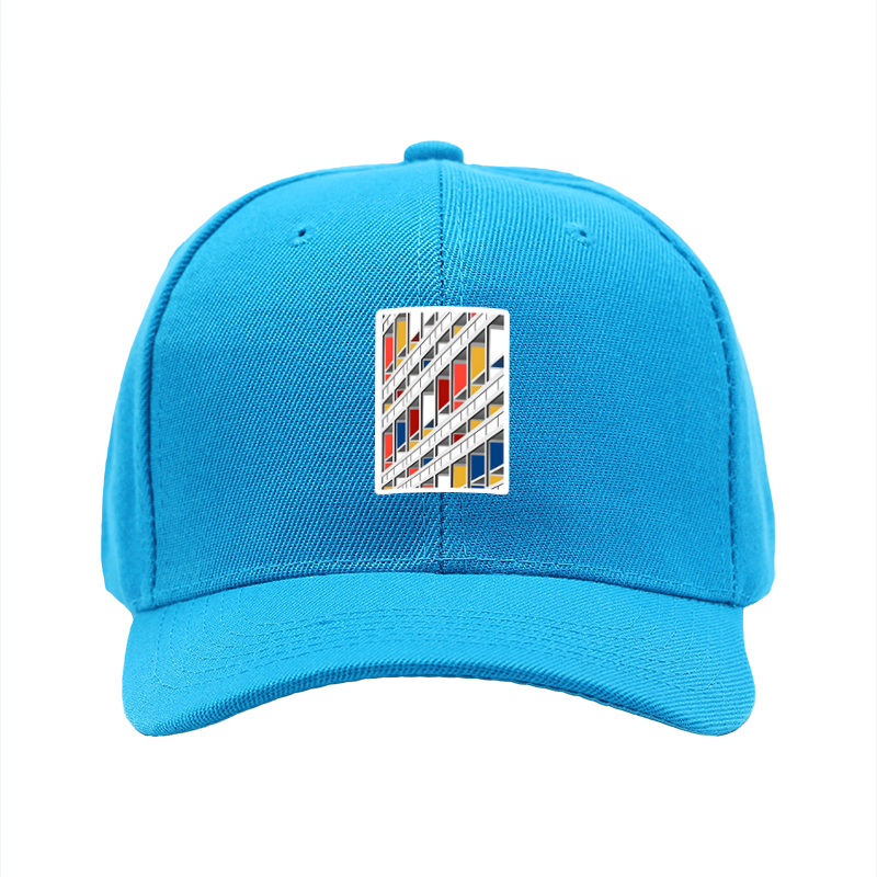 1pc New Baseball Cap with Geometric Building Print Design Unisex Adjustable Hat for Outdoor Activities Urban Fashion Adults Casual Wear Street Style Accessory