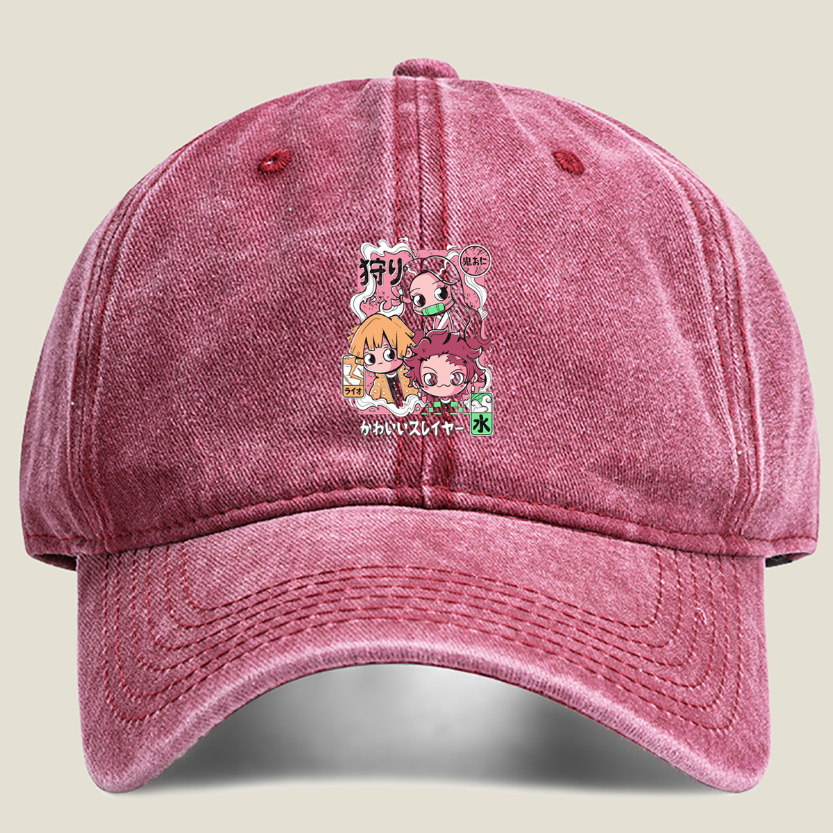 Cute Slayer: Nezuko, Zenitsu, and Tanjiro - Hat