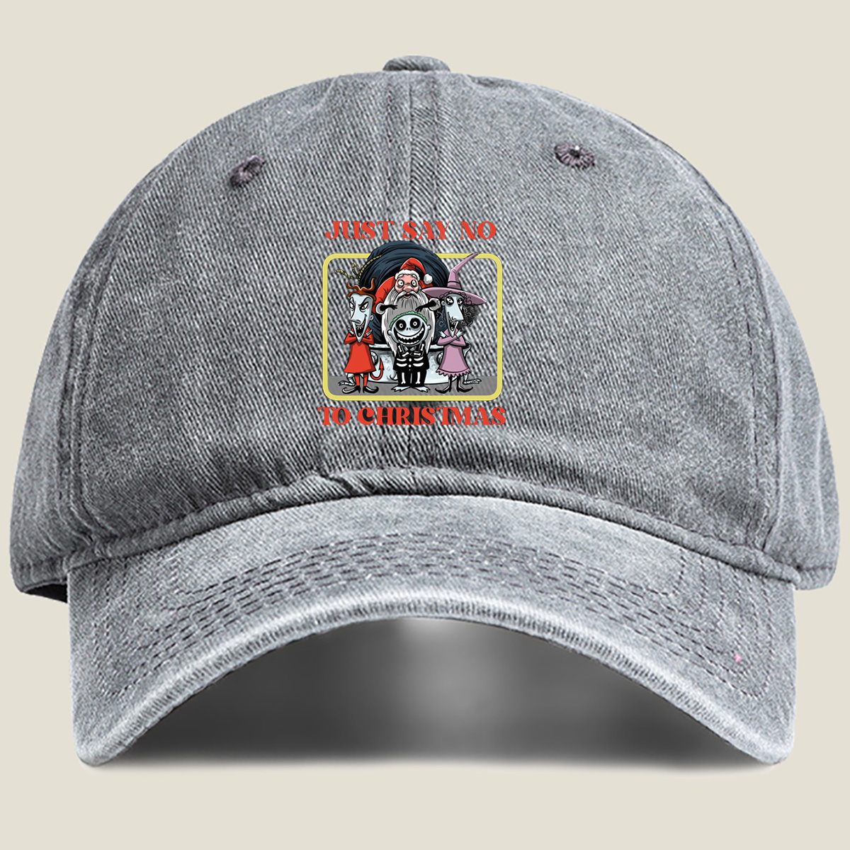 The Nightmare Before Christmas: Just Say No to Christmas - Washed Denim - Baseball Cap