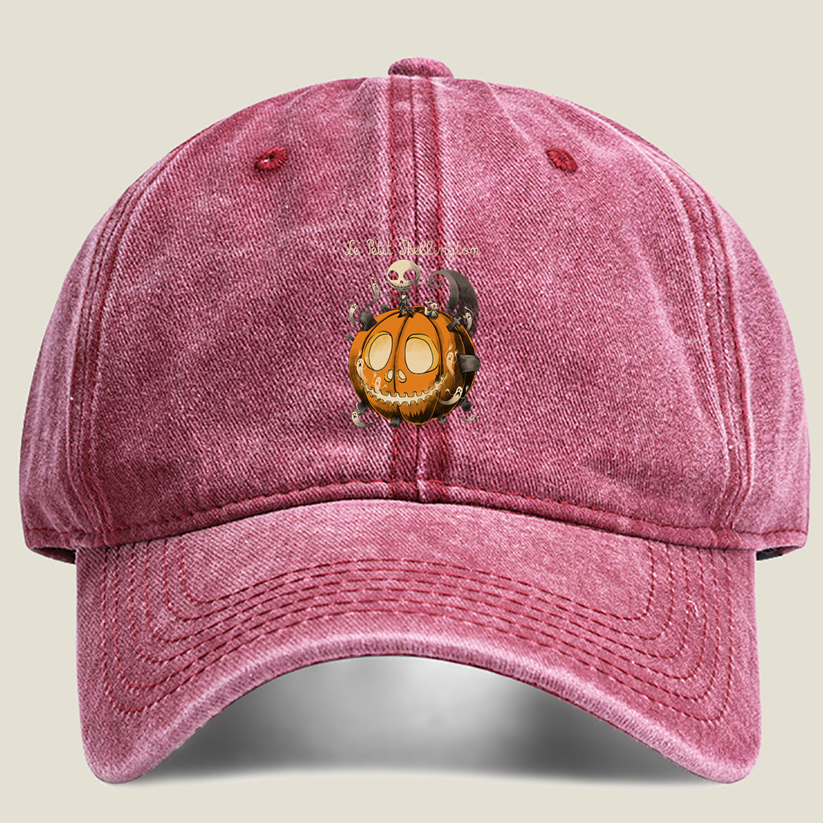 Jack Skellington and Pumpkin King - Washed Denim - Baseball Cap