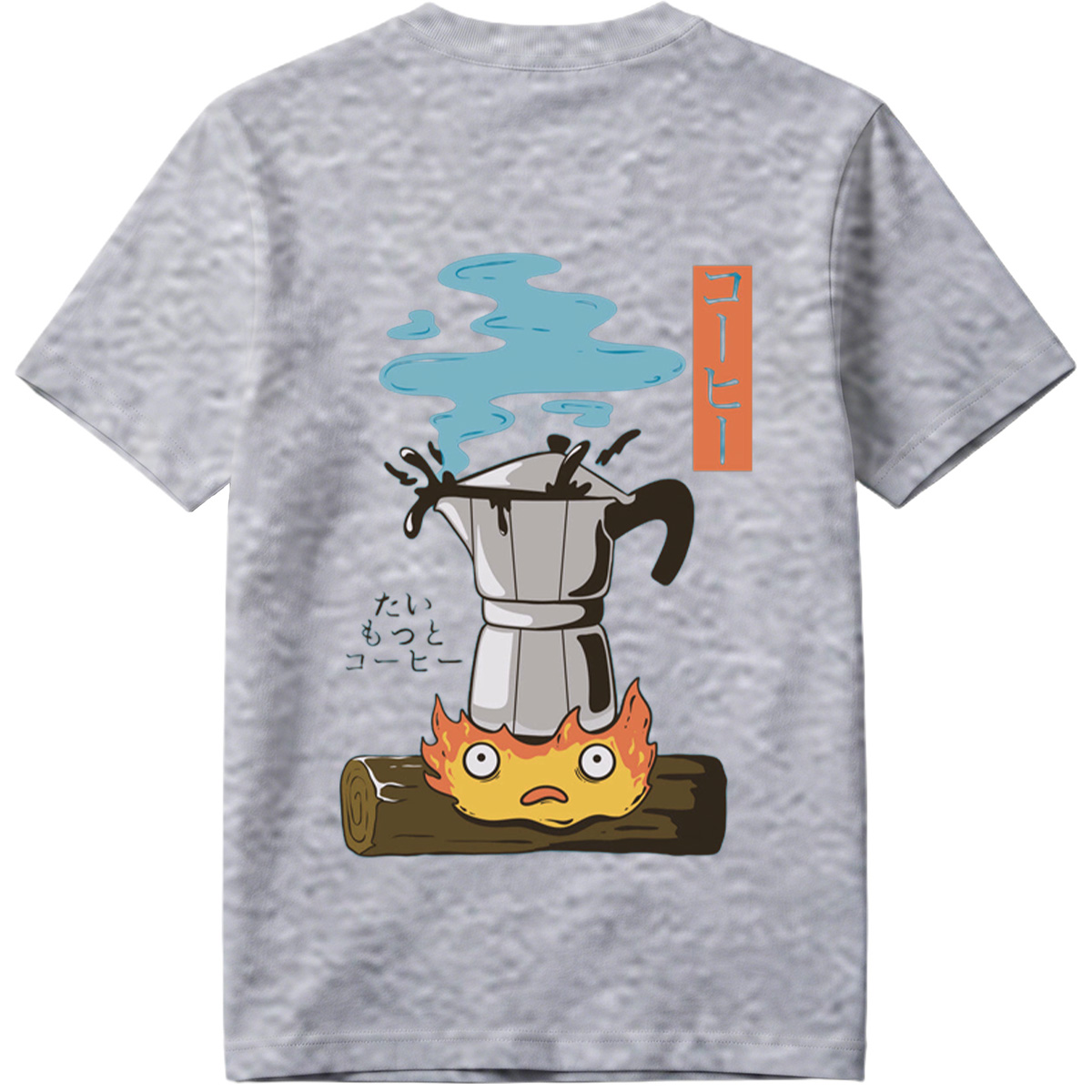 Coffee Pot and Flame Character - Tee