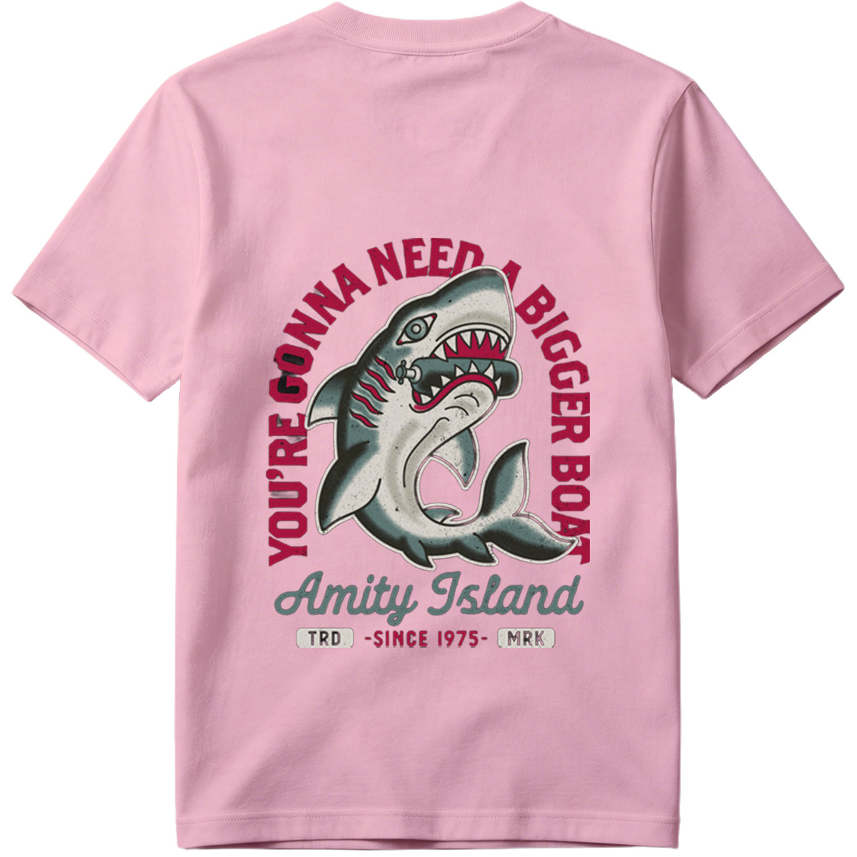 Jaws - Amity Island Shark Design - Tee