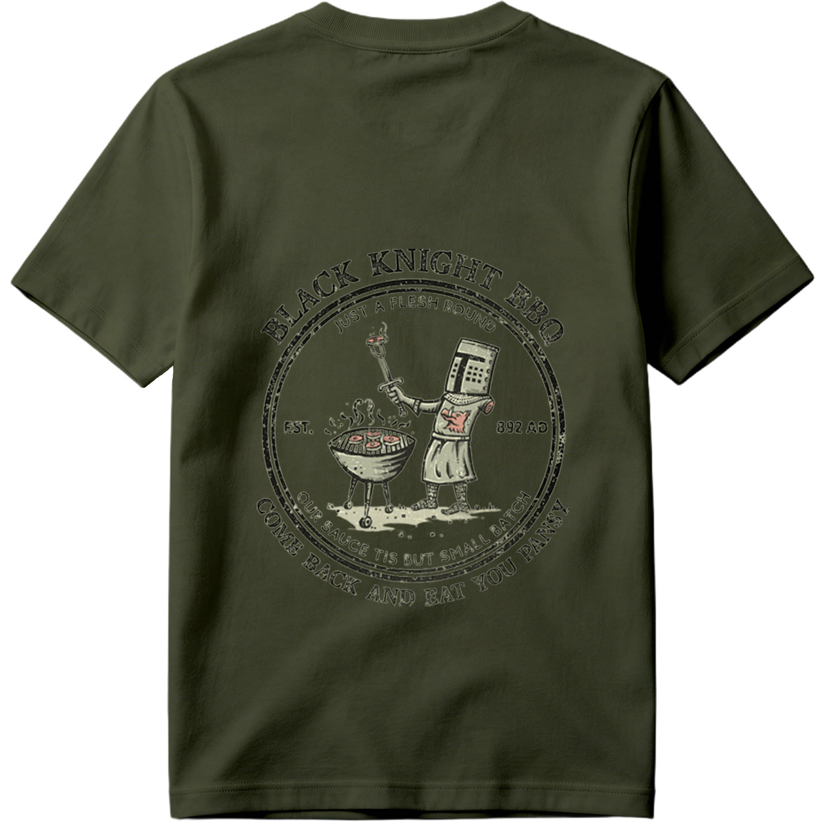 Black Knight BBQ: Just a Flesh Round - Tee