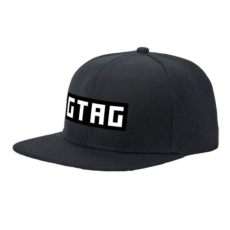 Flat Brim Baseball Cap GTAG Logo Print Streetwear Underground Skate Style for Basketball Court Urban Skate Park Hip Hop Riders and Streetwear Enthusiasts