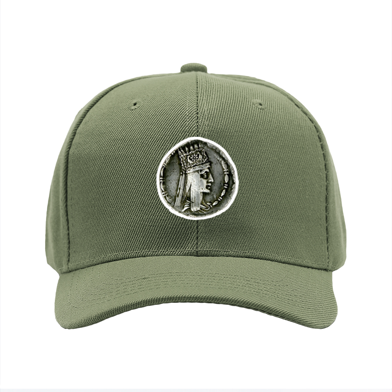 1pc New Baseball Cap with Ancient Coin Queen Pattern Print Unisex Adjustable Hat for Outdoor Activities and Casual Wear Suitable for Adults and Teens