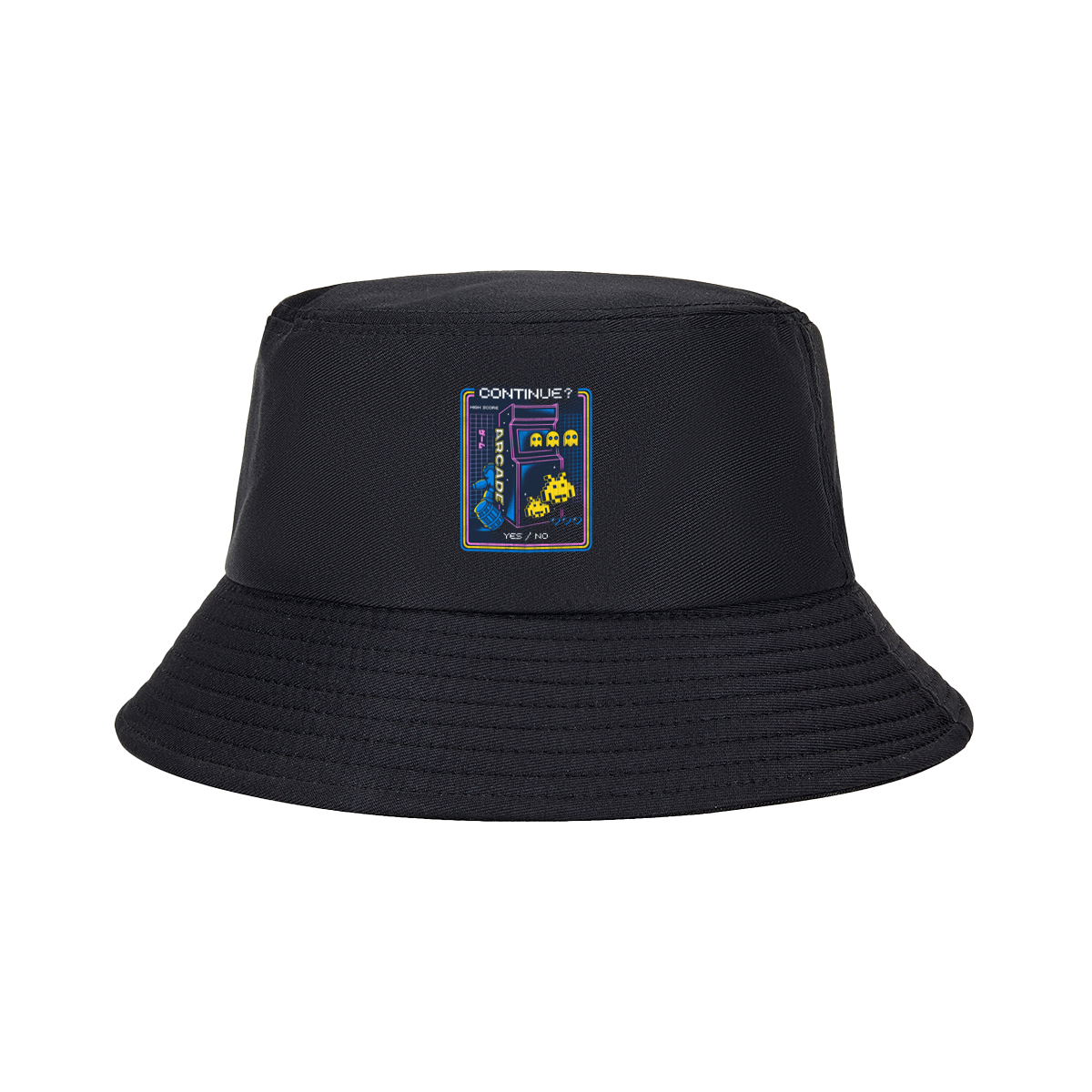 Pac-Man and Space Invaders Arcade Continue Screen - Fisherman's Hat