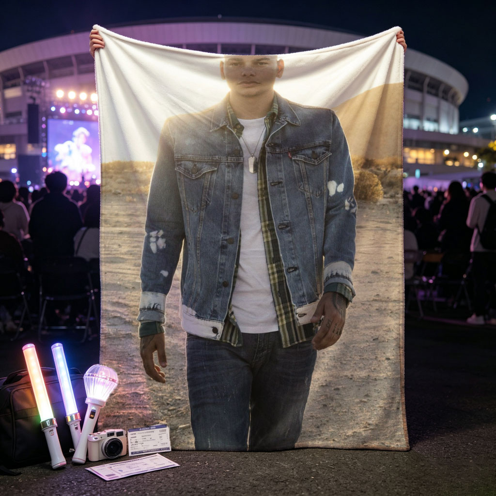 J Balvin in the Desert Wearing a Distressed Denim Jacket and Jeans - Blankets