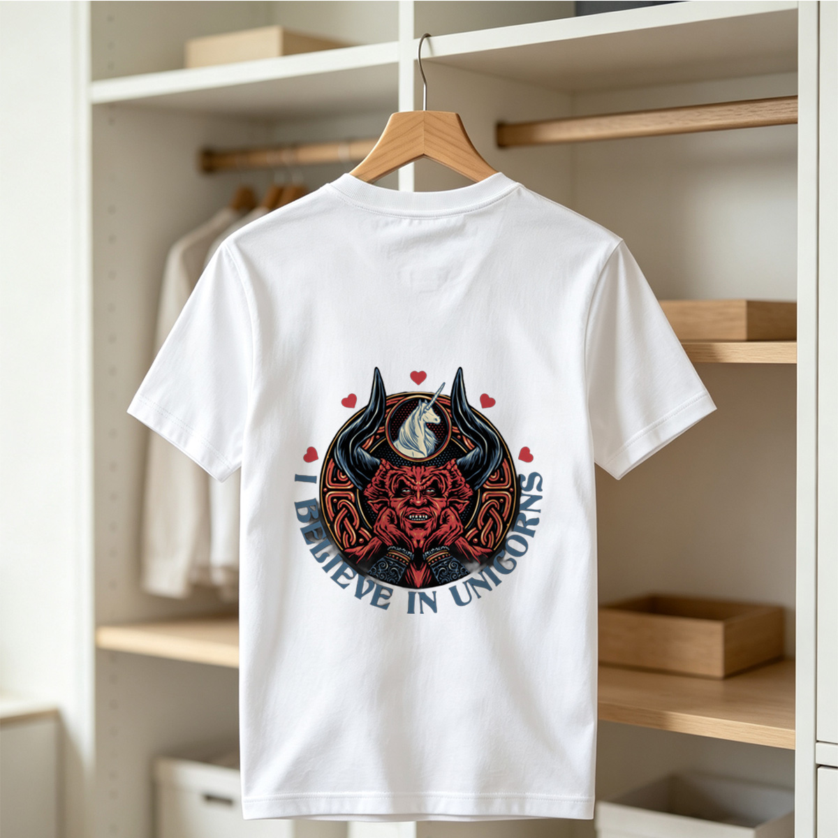 I Believe in Unicorns - Devil and Unicorn Design - Tee