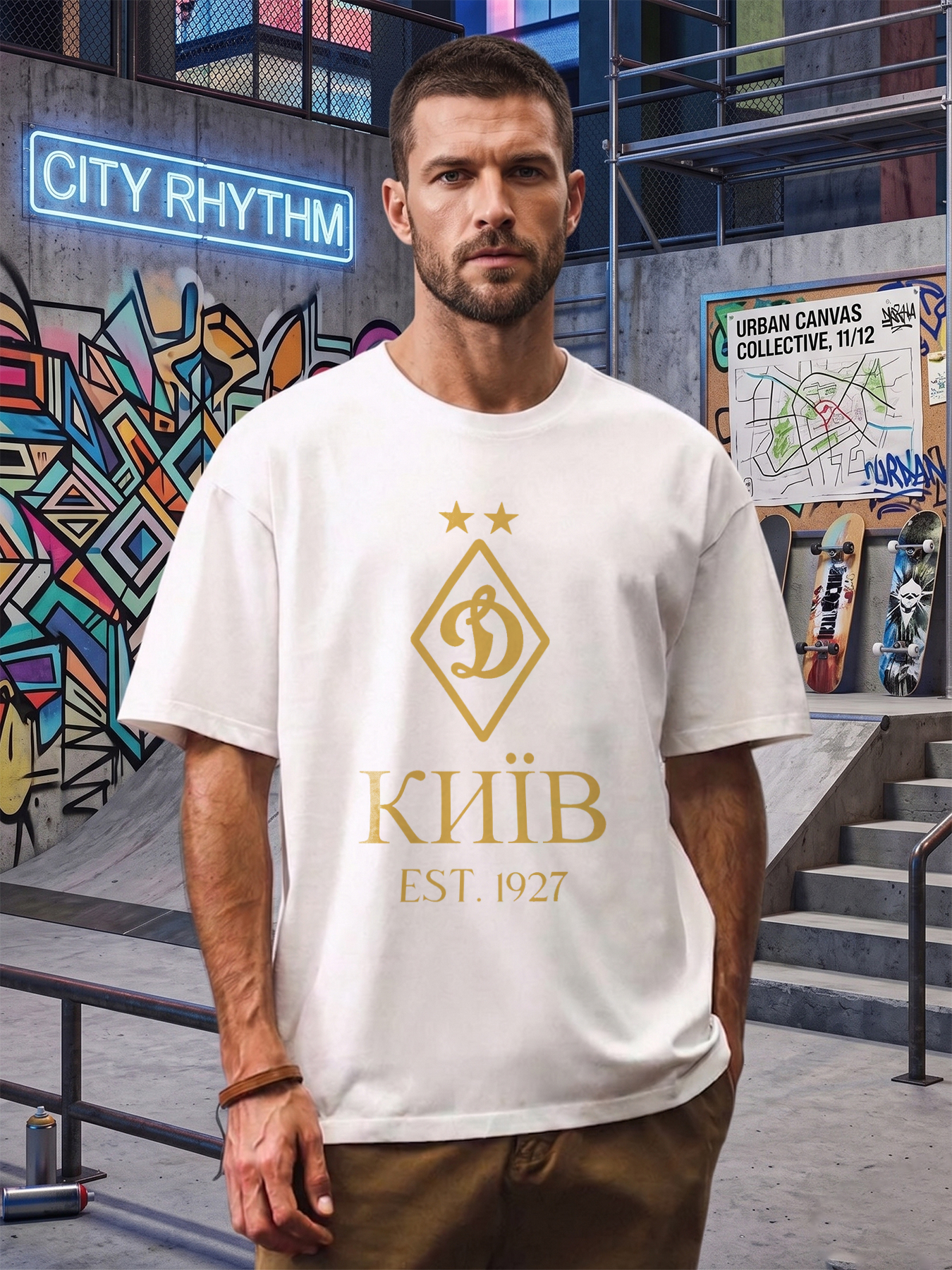 Men's Printed T-Shirt with KIIV Logo and EST. 1927 Text Design, Casual Round Neck Summer Lightweight Breathable Short Sleeve T-Shirt for Daily Wear, Sports, Travel, and Outdoor Activities, Suitable for Adult Men