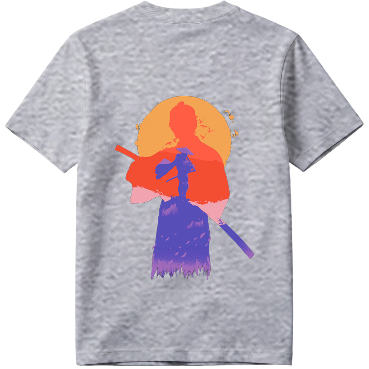Samurai Silhouette at Sunset - Tee