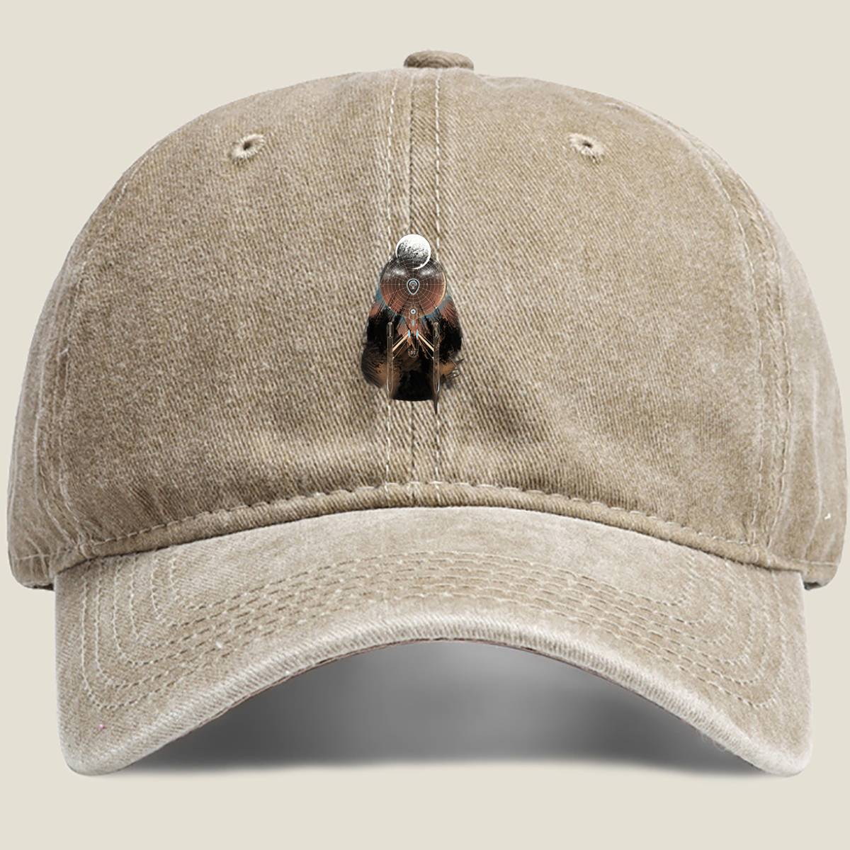 Star Trek: Enterprise and Moon - Washed Denim - Baseball Cap