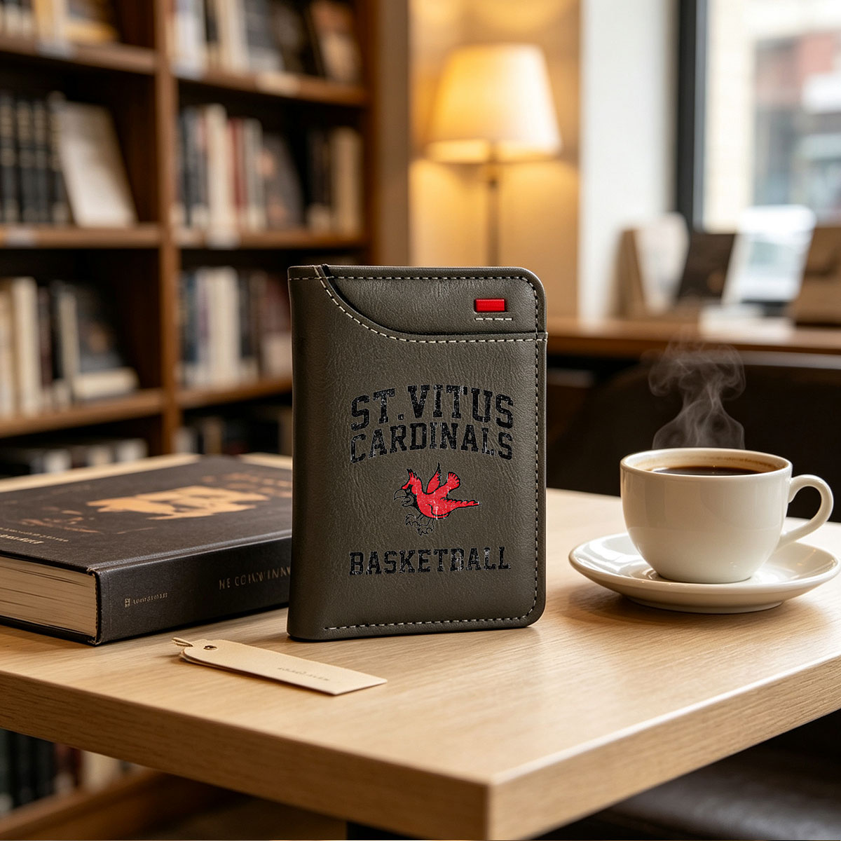 St. Vitus Cardinals Basketball Team Logo - Vertical Style Wallet