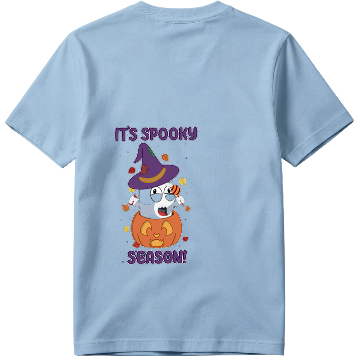 It's Spooky Season! - Dog in Witch Hat and Pumpkin - Tee