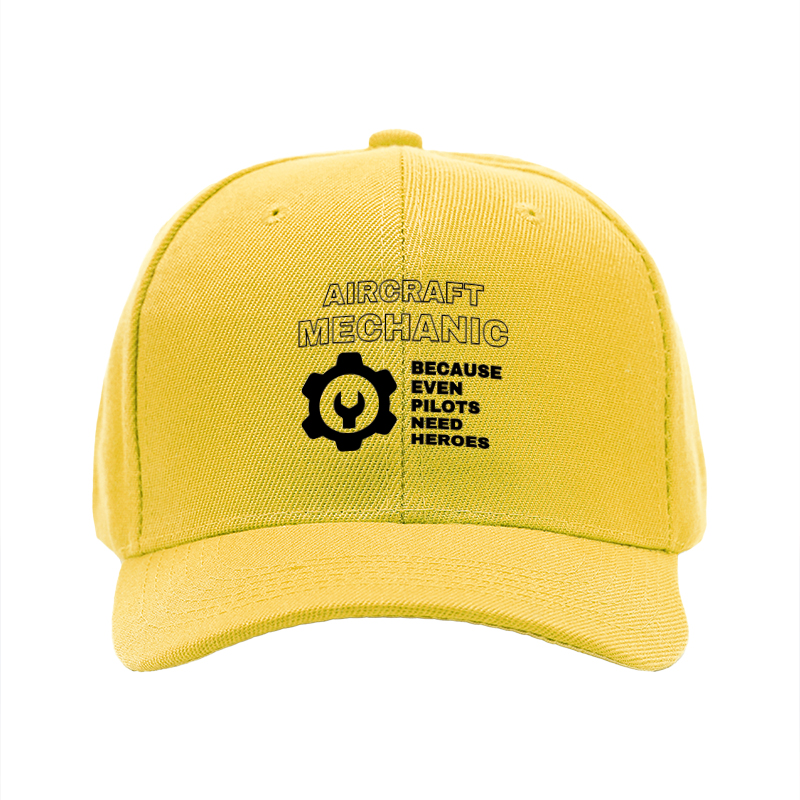 1pc New Baseball Cap Aircraft Mechanic Print Adjustable Unisex Hat for Outdoor Work and Casual Wear Adults