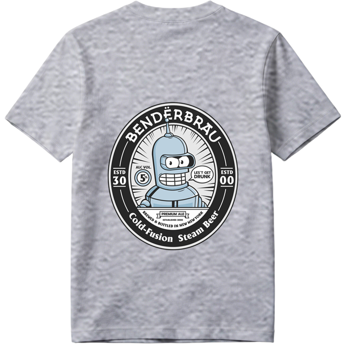 Bender Brau: Cold-Fusion Steam Beer Featuring Bender from Futurama - Tee