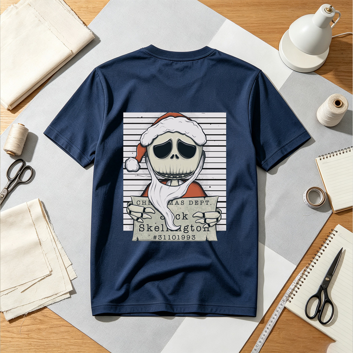Jack Skellington Christmas Dept Mugshot - Tee