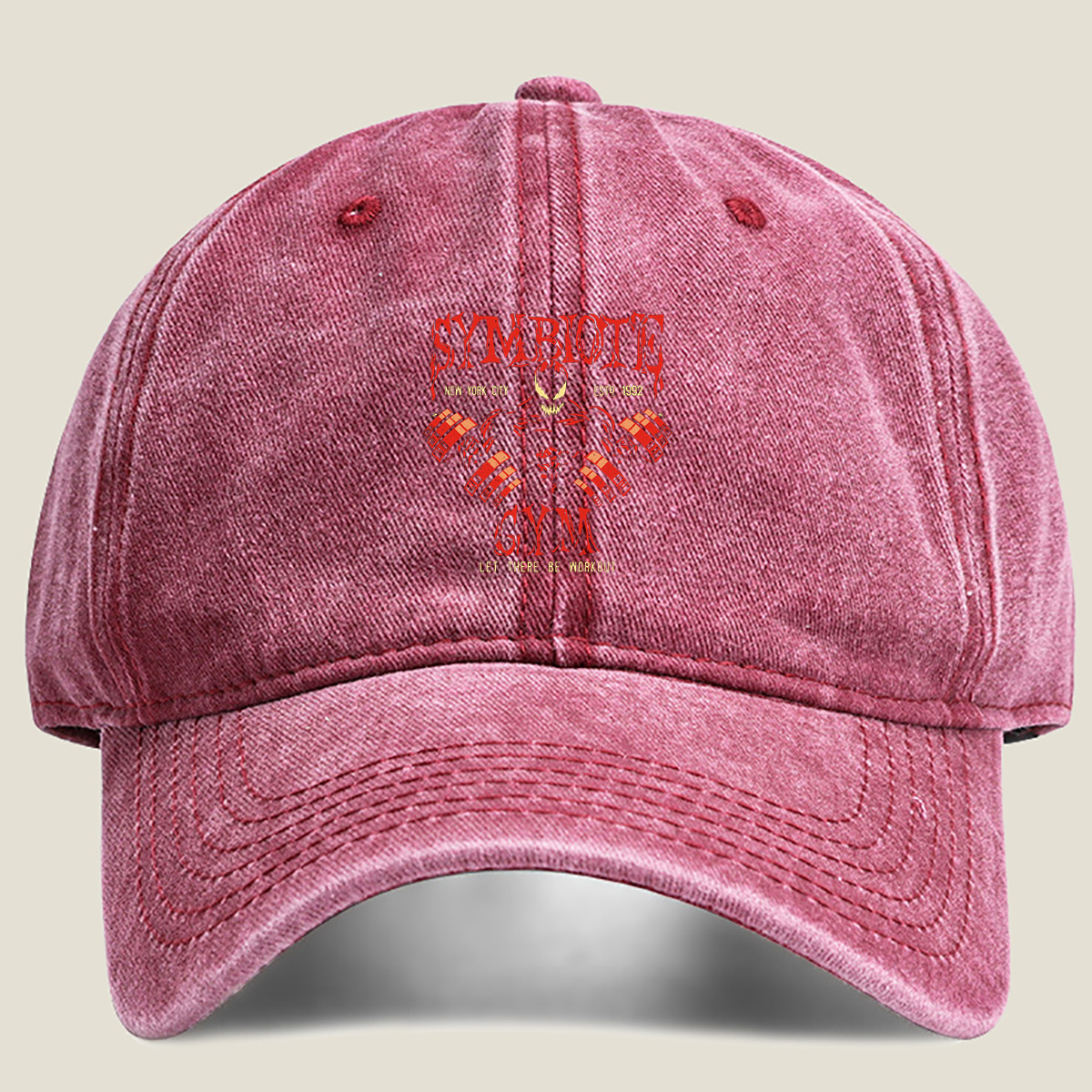 Symbiote Gym: Venom Workout Design - Washed Denim - Baseball Cap