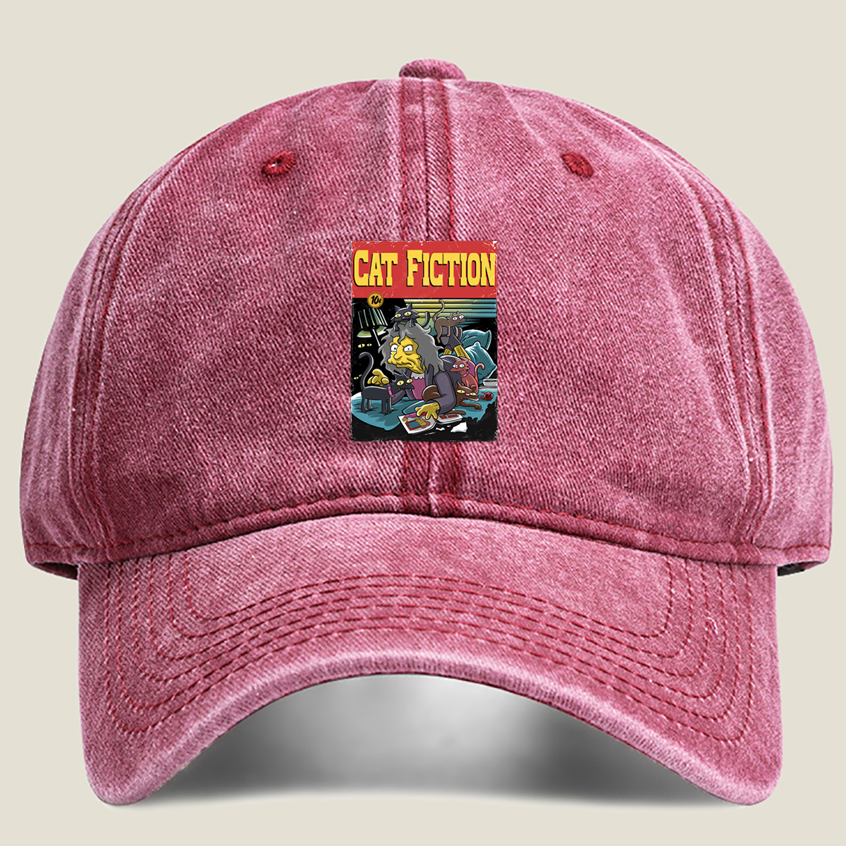 Cat Fiction: The Misadventures of a Cat-Infested Man - Washed Denim - Baseball Cap