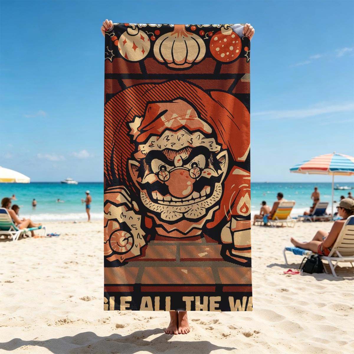 Wario in Christmas Attire with 