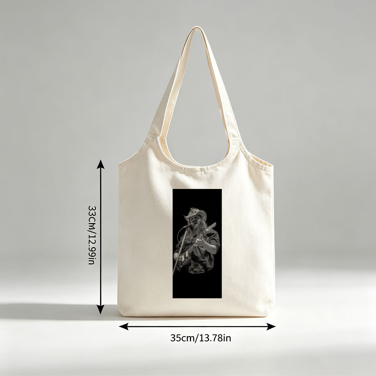 Chris Stapleton Performing Live with Guitar and Microphone on Stage - Canvas shoulder bags/